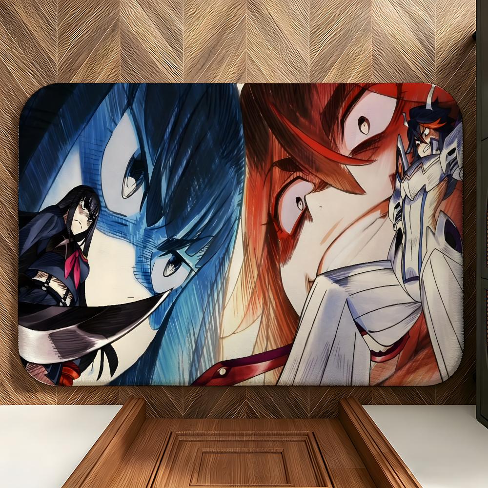 Anime K-Kill La K-Kill Floor Mat Soft Flannel Floor Mat Suitable for Entryways, Living Rooms, Bedrooms, and Bathrooms