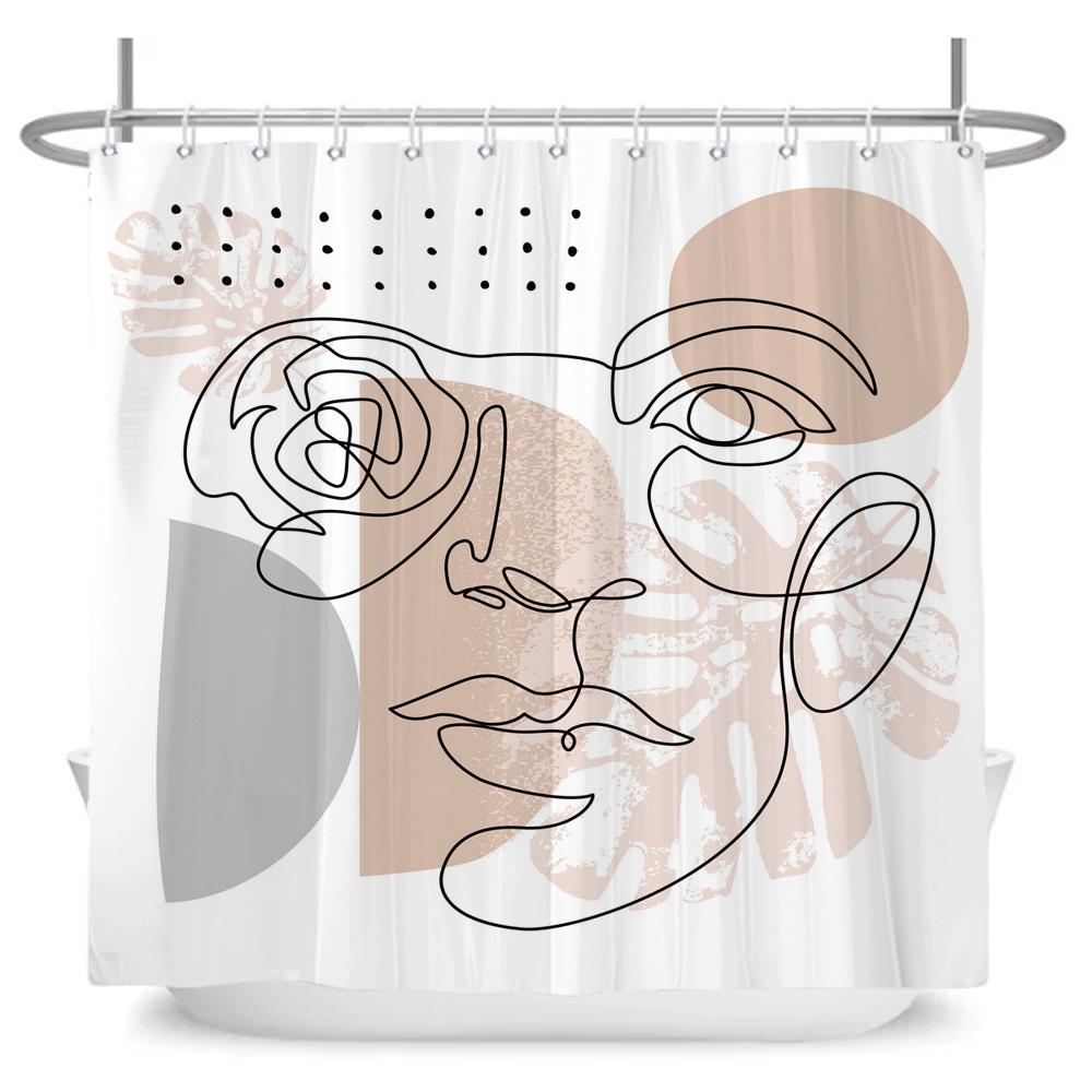 Green camouflage pattern Shower Curtains Waterproof Fabric Floral Bath Curtains For Bathroom Bathtub Curtain With Hooks