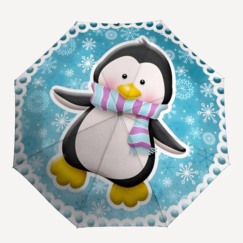 

1pc Penguin Winter Scarf Folding Umbrella, Durable, Suitable for Outdoor Activities or Rain, Suitable for Commuting yy251027104