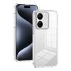 KEYSION Transparent Case for Xiaomi POCO C65 Soft TPU+PC Anti-slip HD Clear Shockproof Phone Back Cover for Redmi 13C 4G 5G