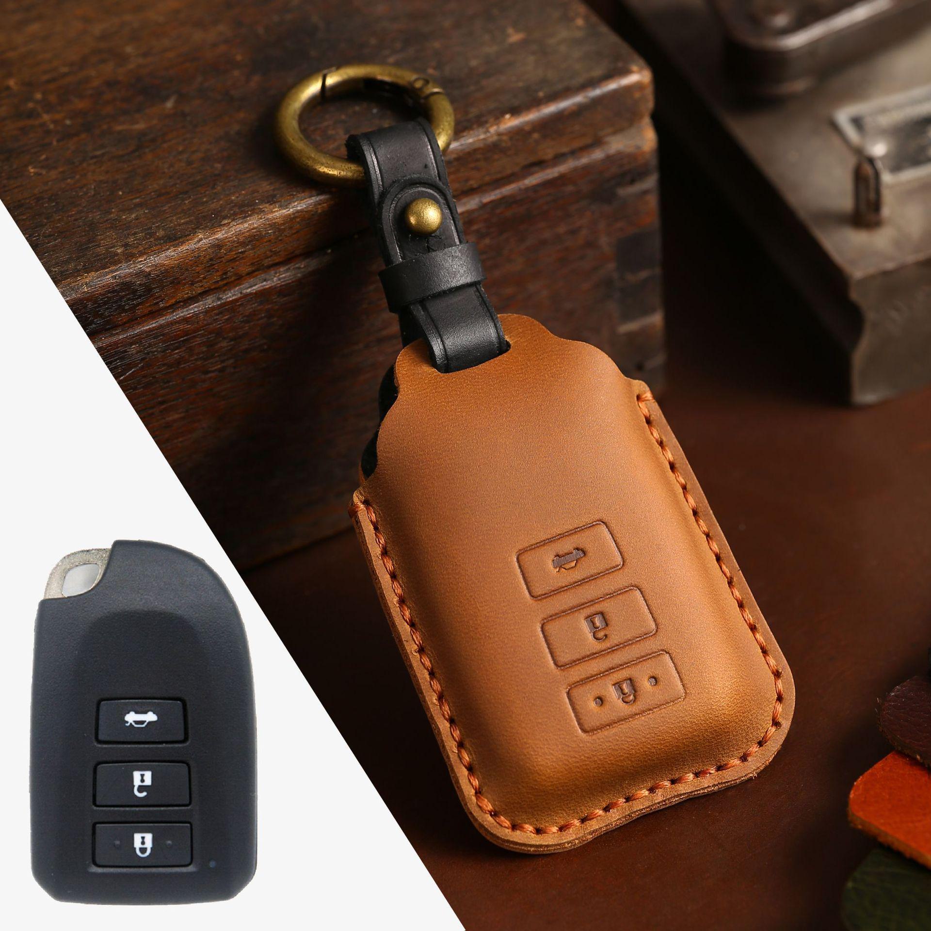 

Чехол для ключа из воловьей кожи первого слоя для Toyota Yaris. Автомобильный аксессуар из натуральной кожи. Бестселлер.