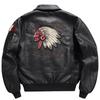 Autunno Inverno Uomo Giacca in pelle moto Risvolto Ricamo Vintage Locomotiva Giubbotti Pu Biker Coat Streetwear Maschile