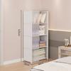 Assembled Bookshelves Multipurpose Cabinet for Clothes Dustproof Wardrobe Large-Capacity Organizer for Bedroom Living Room