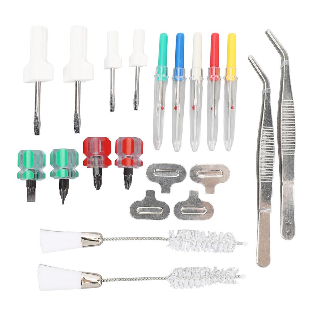 21-teiliges Nähmaschinen-Reinigungsset Professionelle Nähmaschinen-Reparaturwerkzeuge mit Pinzette Schraubendreher und Nahttrennern