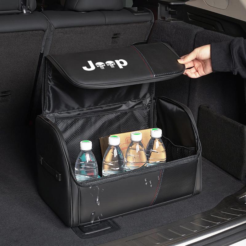 Car Trunk Storage Box Auto Large Capacity Organizer Tools For Jeep Wrangler JK Gladiator Renegade Grand Cherokee Wagoneer Avenge
