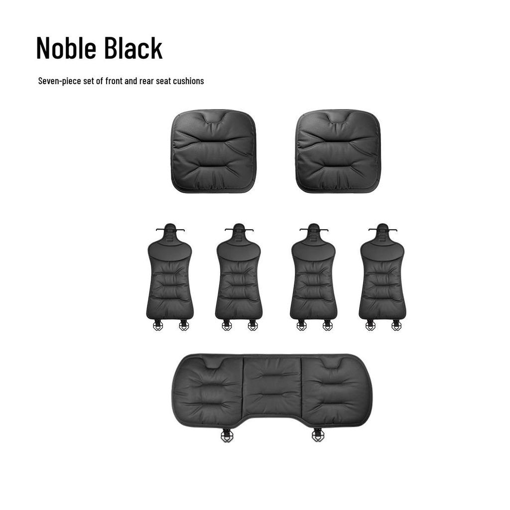 Universal Nappa Leather Car Seat Cushion for Mercedes-Benz/BMW - All Seasons, Single Piece Cover
