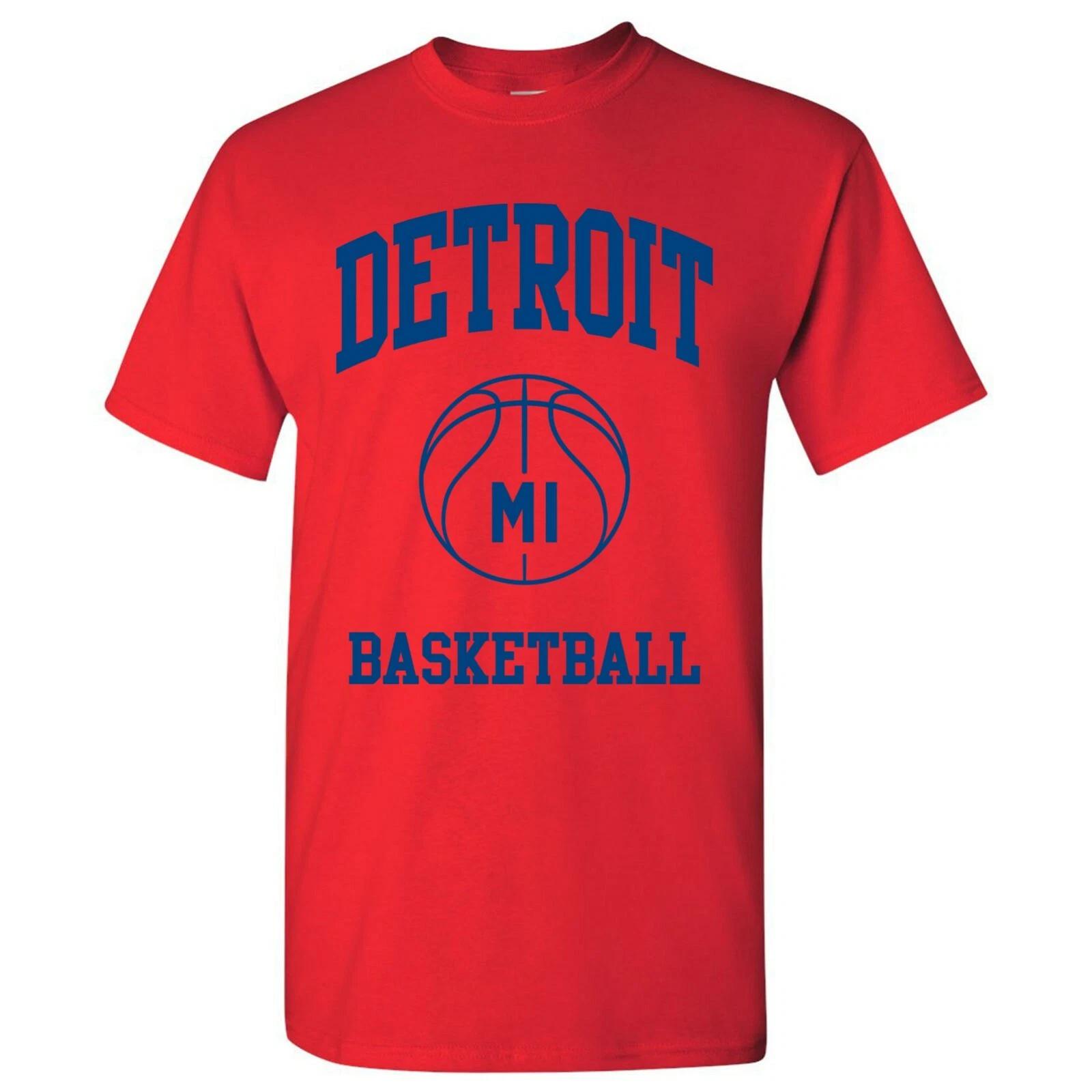 Detroit Classic Basketball Arch Basic Cotton T-Shirt S