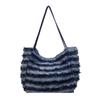Women's Denim Commute Shoulder Bag: 2026 Spring Casual Fashion Tote with Large Capacity