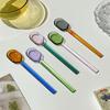 Long handled Scoop Glass Spoon Dessert Spoon Teaspoon high Borosilicate Spoon Coffee Tableware Gift Tea Spoons for Ice Cream4