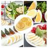 3-in-1 Egg Slicer Hard Boiled Egg Cutter for Wedges Slices & Chunks Stainless Steel Blades Kitchen Egg Slicer Tool for Salads & Sandwiches