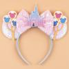 Trip Mickey Ears Headband For Girls Women Sequin Castle 5"Bow Hairband Festival Party Cosplay DIY Hair Accessories
