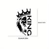 1Pc Lion With A Crown King Car Decals Auto Triangular Window Bumper Refit Car Body Styling Water-Repellent Sunscreen Vinyl Decals
