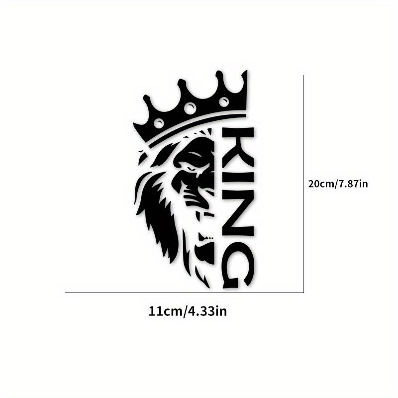 1Pc Lion With A Crown King Car Decals Auto Triangular Window Bumper Refit Car Body Styling Water-Repellent Sunscreen Vinyl Decals