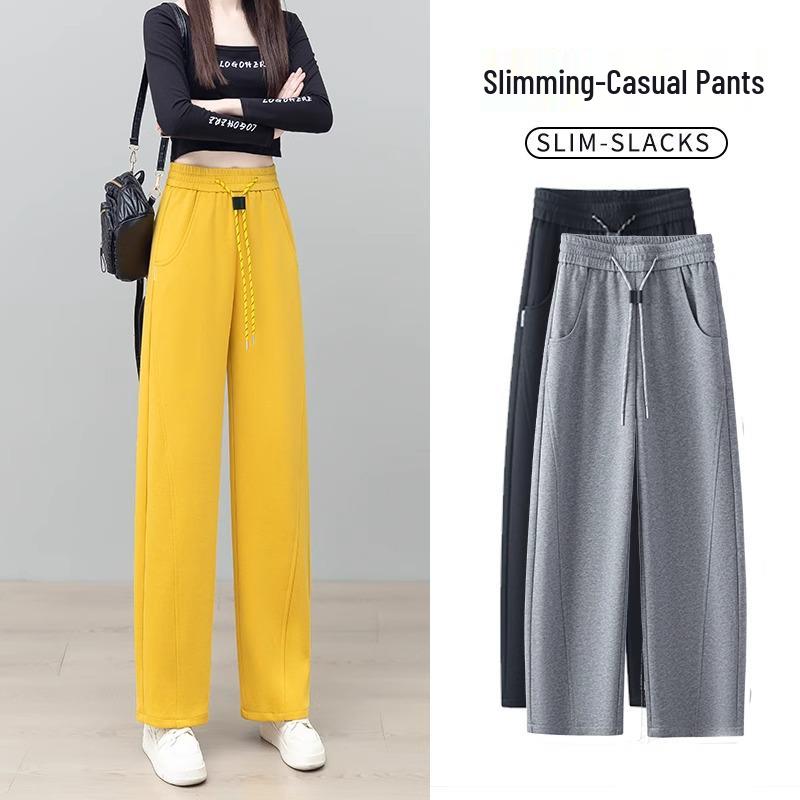 

Women s High-Waisted Dark Blue Sickle Jeans - Spring/Autumn 2024, Slimming Plus Velvet, Straight-Leg Harem Pants 27 (95-105 lbs) жовтий