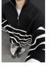 Unisex 2026 Japanischer Vintage Pullover - Herbst Retro BF Stil, Weicher Flauschiger Reißverschluss Pullover Strickware