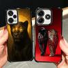 Black Panther Cool Animal Plating Phone Case For Xiaomi Redmi Note 14 15 Pro Plus 13 12 11 11S 11T 10 9S 9 5G Anti-Fall Airabag