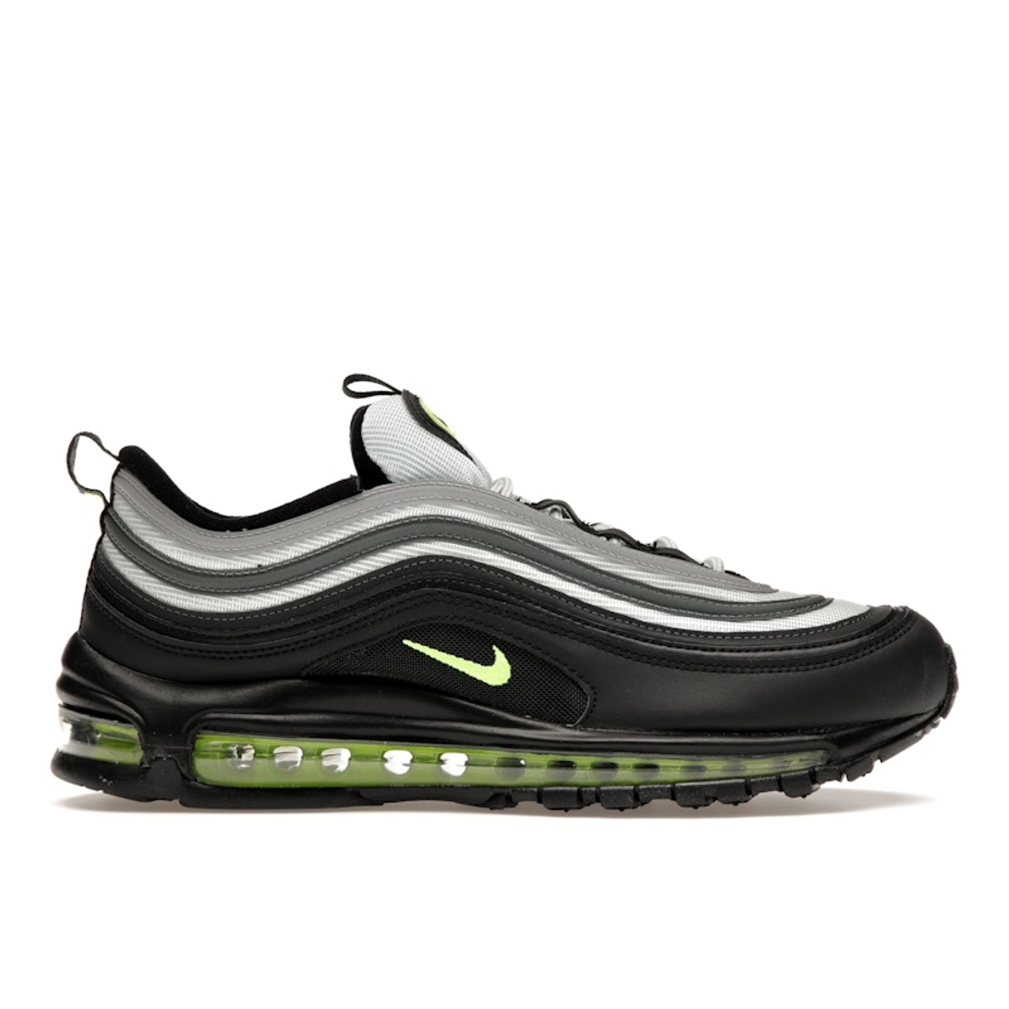 

Nike Air Max 97 Icons — неоновые мужские кроссовки черные чисто-платиновые белые DX4235-001 42.5