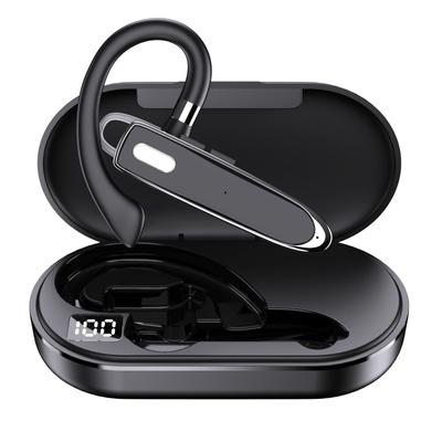 Bluetooth Single Ear Wireless Headset with Noise Cancelling Mic,Hands-Free Earphones with LED Display 500mAh Charging Case,for Driving,Business,Office