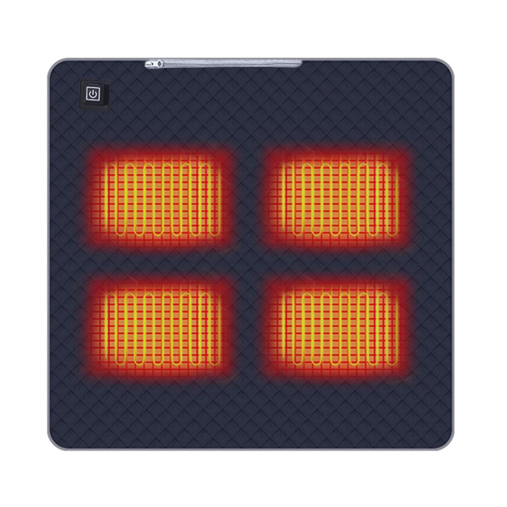 

Электрическое кресло для кемпинга с подогревом, подушка с подогревом, 4 зоны подогрева, подогреватель сиденья, подушка, USB-зарядка, зимний чехол-подогреватель для дома S темно-синий