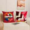 Confident Female-Oriented Style Cosmopolitan Cushion Cover Silky Elegant Comfort Sofa Bed Invisible Zipper Beach Pillowcase