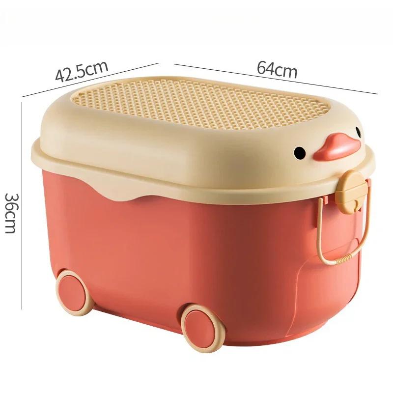 Large Capacity Plastic Children's Toy Storage Box - Household Sorting Container for Snacks Sundries & Baby Clothes Organizer