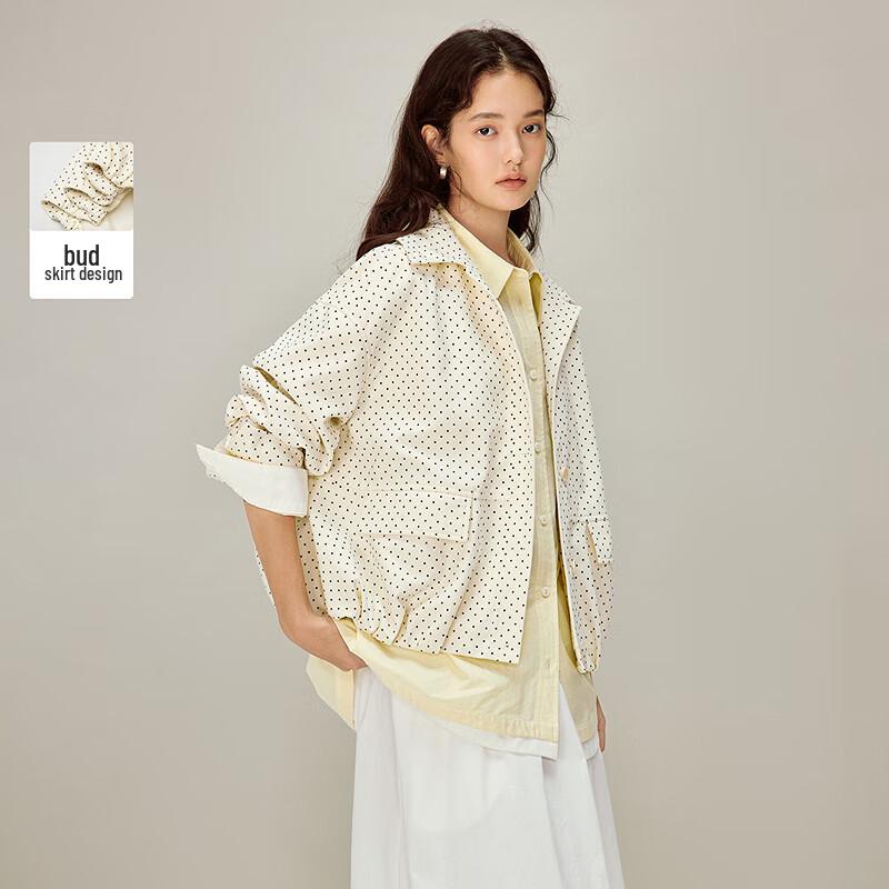 

INMAN Polka Dot Petal Short Jacket L