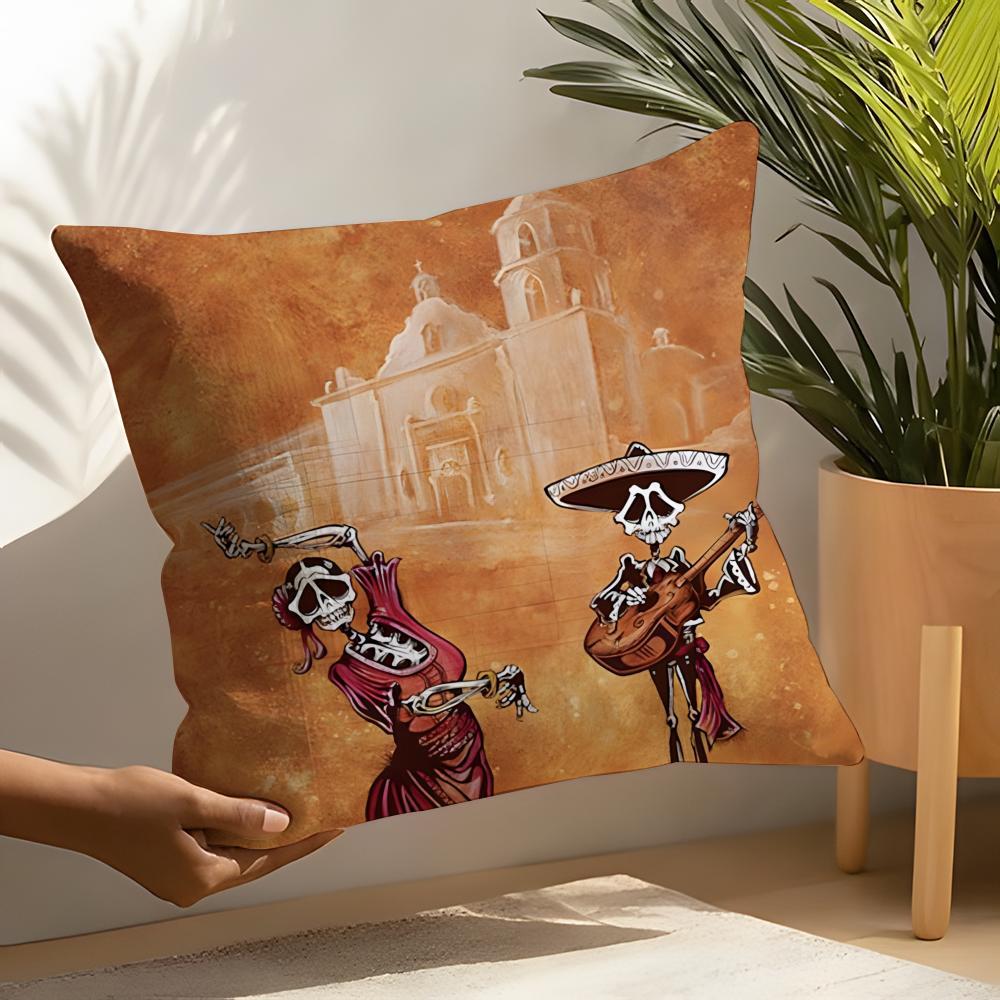 Festival Day of the Dead Art Pillow Case Linen Cushion Covers For Decorative Sofa Home Pillows Case Car Chair Pillows Cases