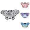 Unique Colorful Butterfly Shape Metal Badge Brooch Gender Pronoun Pin For Accessories