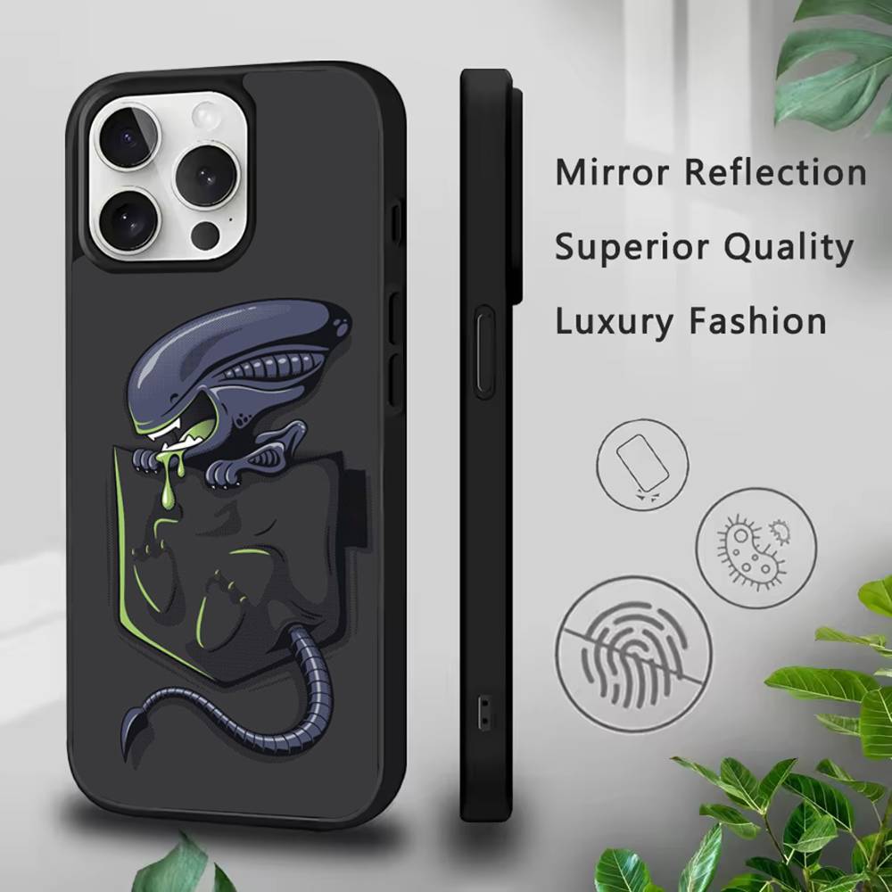 A-Alien E-Earth Phone Case For iPhone 17,16,15,14,13,12,11,Pro,Max,Plus,Mini,SE4,E Magnetic Magsafe Wireless Charging
