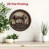 Vintage Sewing Machine Metal Wall Art Round Kitchen Decor Christmas Gift