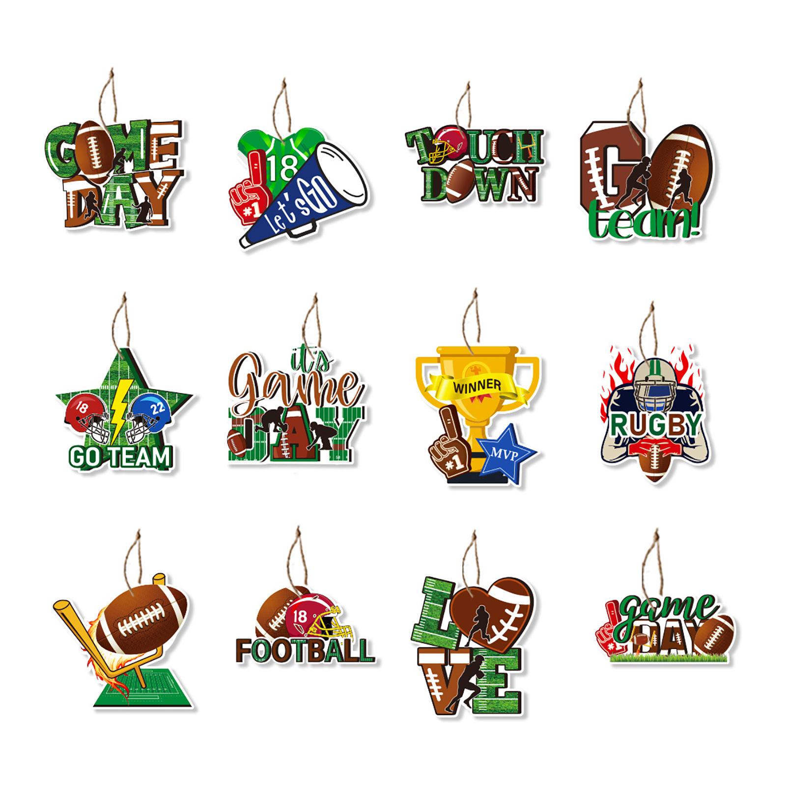 

Набор из 12 украшений для футбольной вечеринки создаст настоящую атмосферу Суперкубка по футболу на вечеринках для любителей спортивных игр