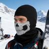 Motorcycle Full Face Balaclava, Skull Print Windproof Ski Mask, Helmet Liner Head Neck Warmer for Bicycle Motorbike