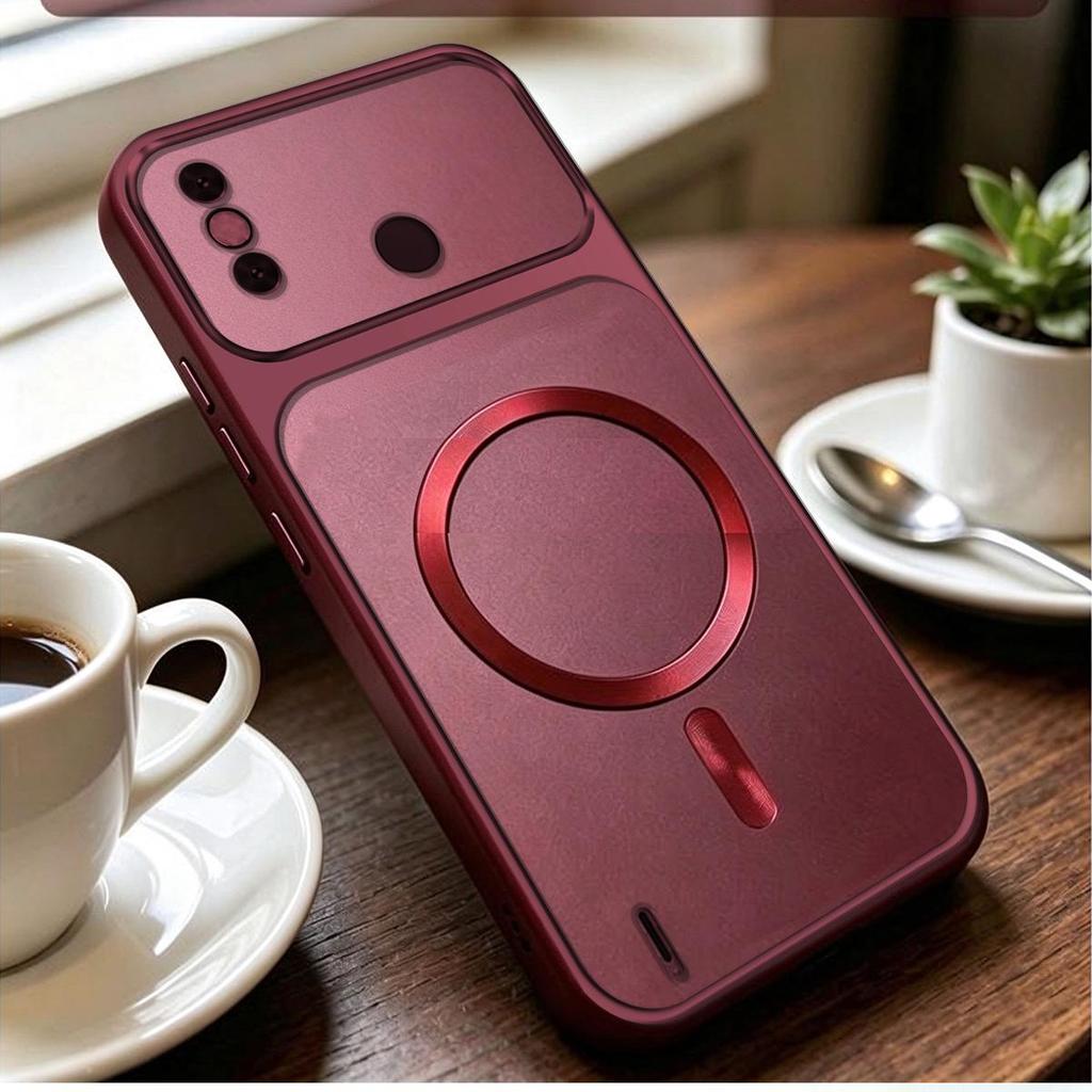 Metallic MagSafe Casing for TECNO SPARK 6 GO Luxury Large Lens Protection Case