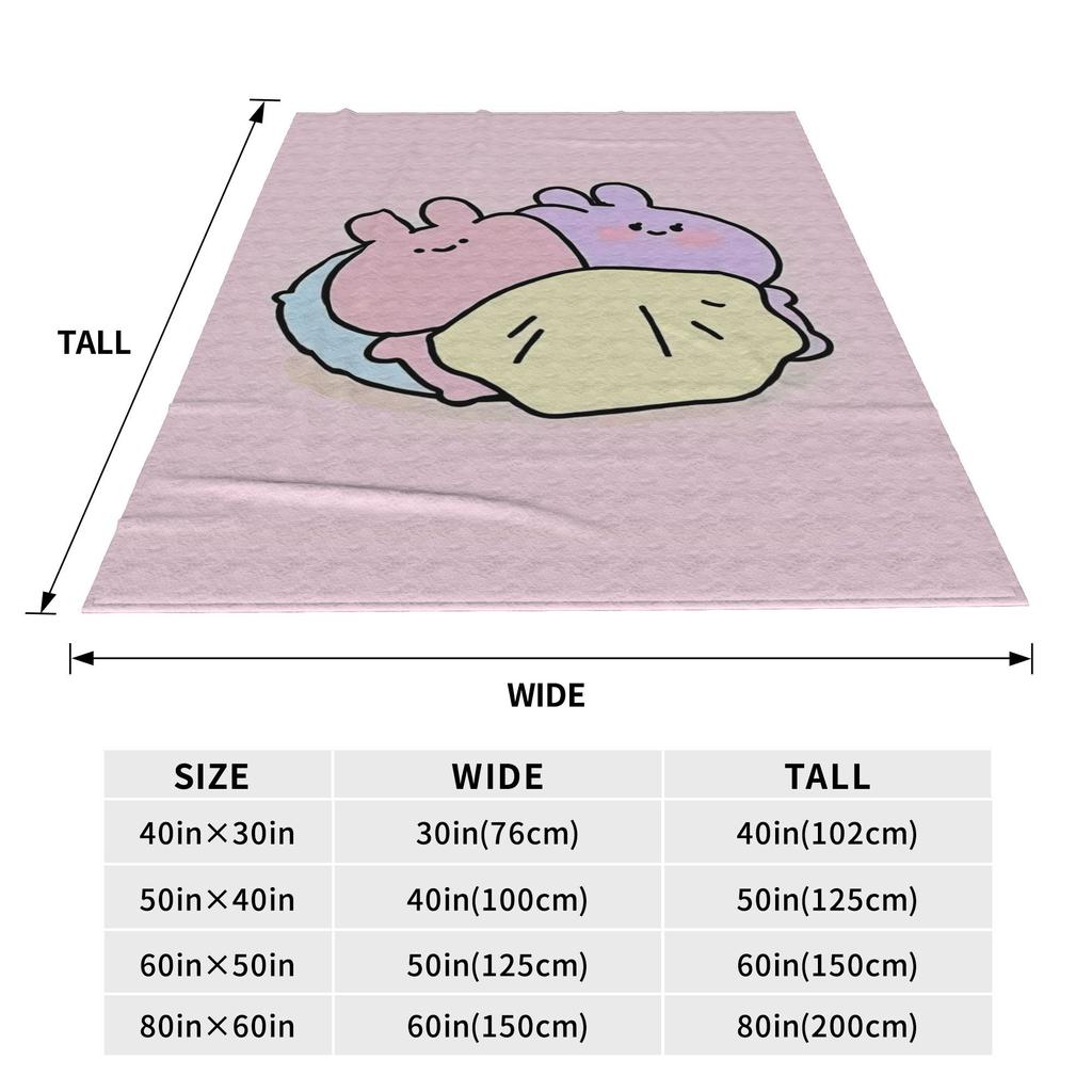 Asamimichaan Blanket Flannel Textile Decor Asamimi Multifunction Ultra-Soft Throw Blanket for Bedding Travel Plush Thin Quilt