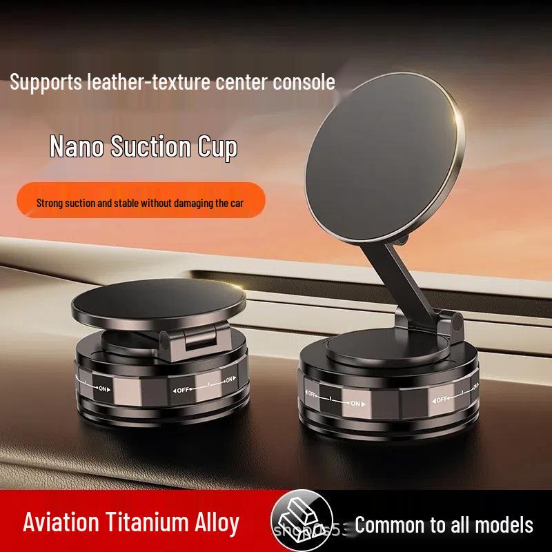 Magnetic Foldable Car Phone Holder with Suction Cup for Dashboard & Center Console