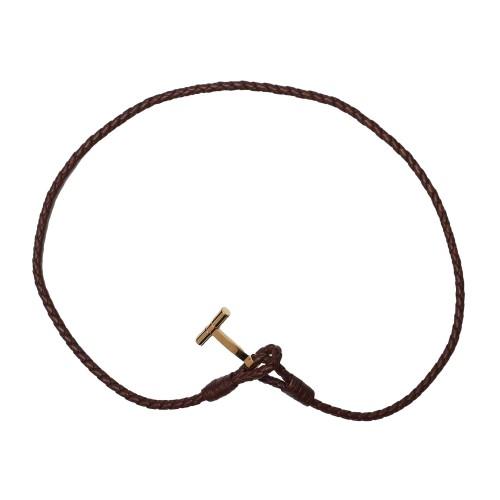 Tom Ford Brățară împletită din piele pentru bărbați