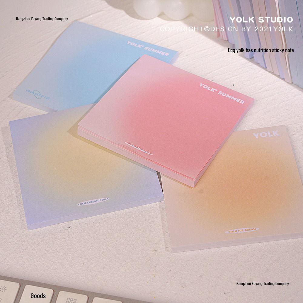 Gradient Sticky Memo Pads: Colorful, High-Value, Reusable Note Papers for Student Journals.