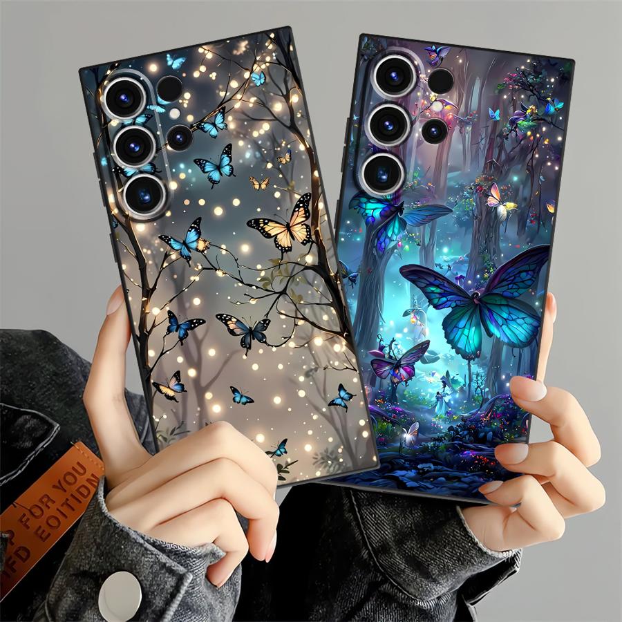 Dream Butterfly Case for Samsung Galaxy S26 Ultra S20 Ultra Note 20 8 9 10 S23 S24 S10 S9 S25 Plus S21 FE Funda Phone Cover