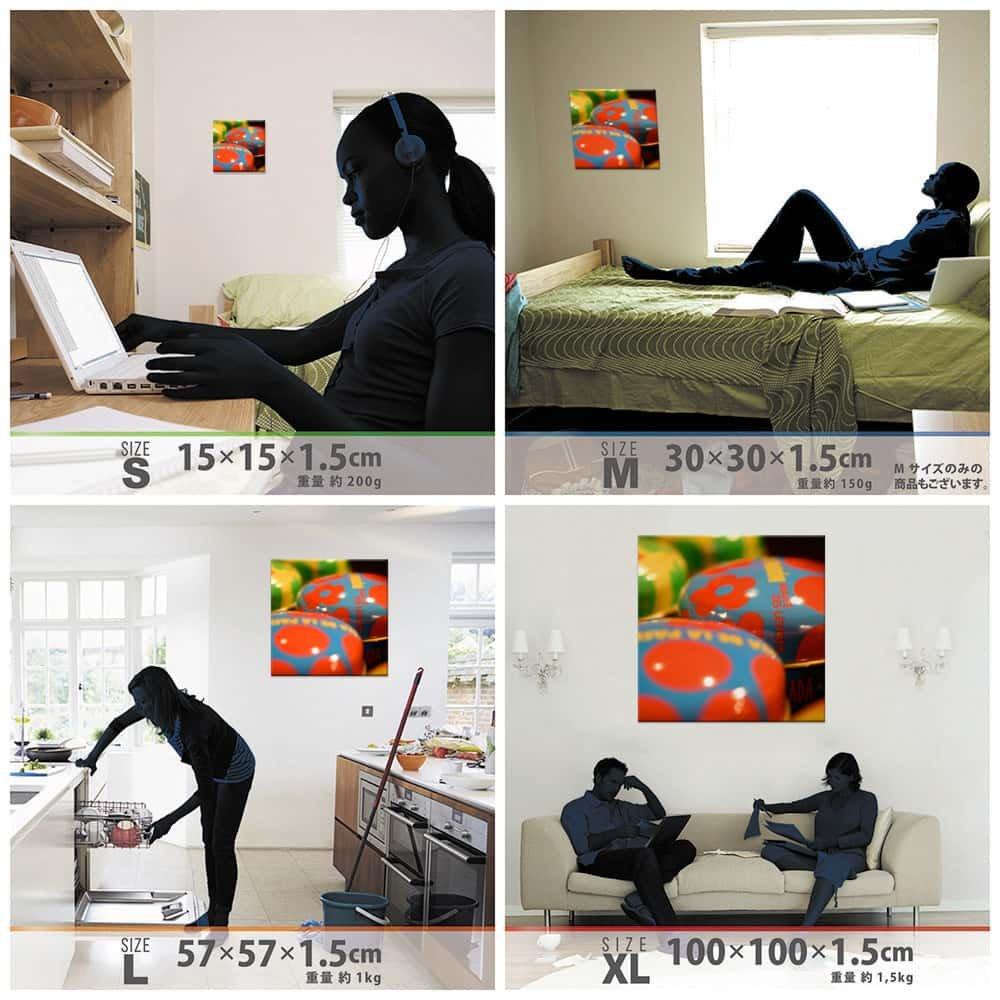 Pop Colorful Art Panel 57cm x 57cm L Size Made in Japan Poster Stylish Interior Decor Living Room Interior Photo Art Fashion Fabric Panel pho-0039-L