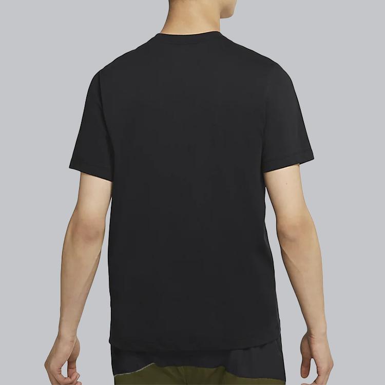 Nike Casual Sport Breathable Round Neck Printed Short Sleeve T-Shirt Men Tops Black CT6533-010