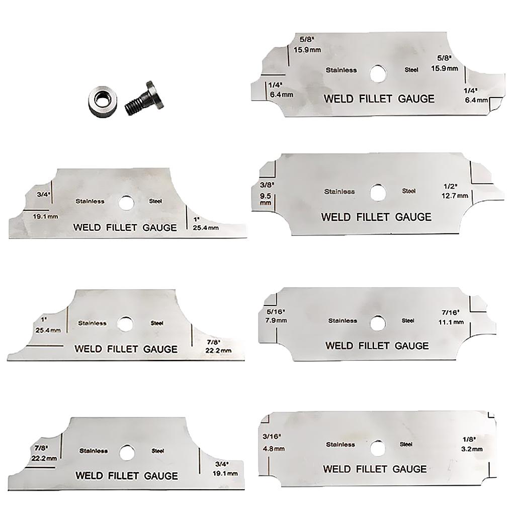 7piece Fillet Weld Set Gage RL Gauge Welding Inspection Test Ulnar Metric 7piece Fillet Weld Set Gage RL Gauge Welding Inspection Test Ulnar Metric