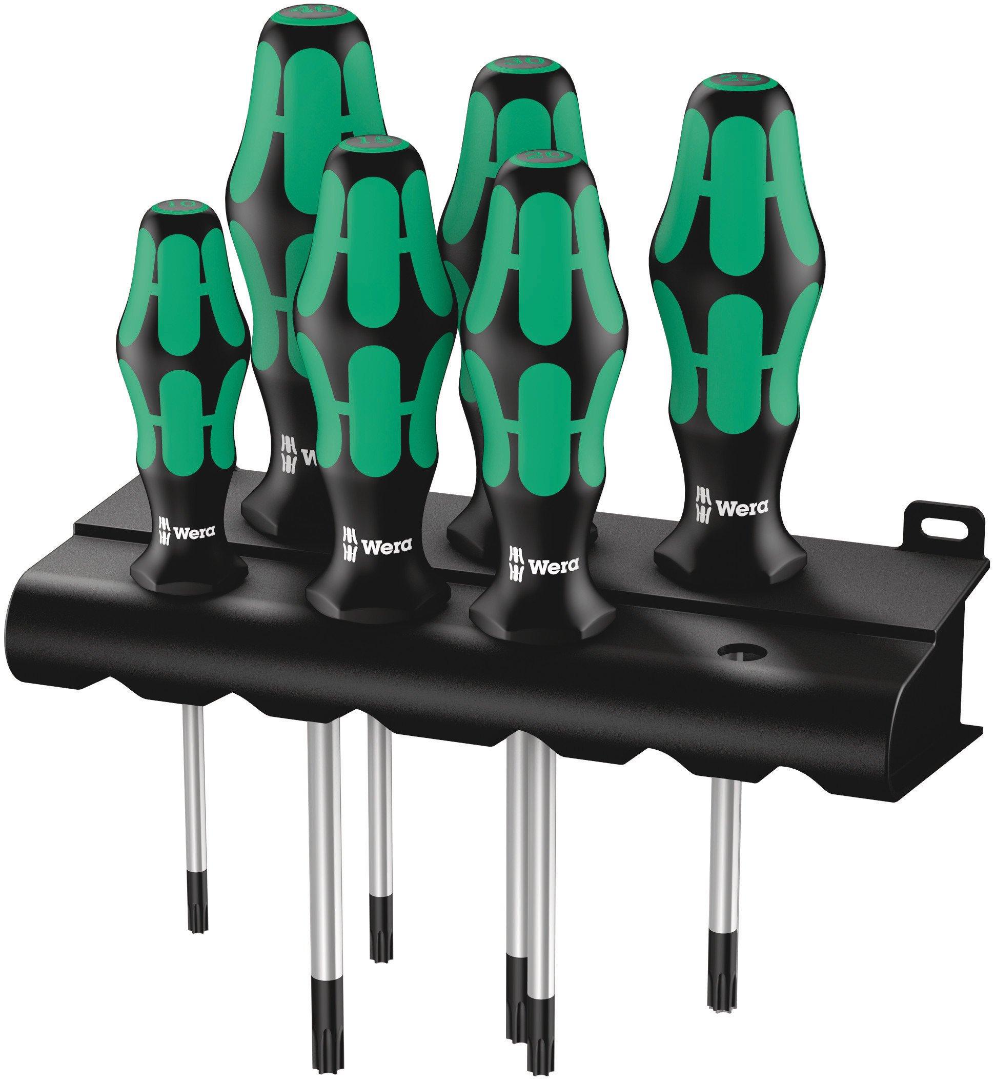 

Wera 05028062001 Torx Screwdriver Set with Rack 367/6 (6-Piece Set) зелёный