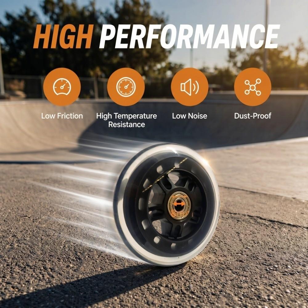 4 Inch Replacement Wheels Black Transparent Bearing Caster Wheels Durable Caster Wheels Doors