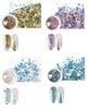 S.A.V.I 4 PCS. DIY Nail Art Gradient Glitter Magic Changing Color Laser Thin Sequins Mixed Mirror Hexagon Shape Mermaid Flakes Spangles Palette Cra