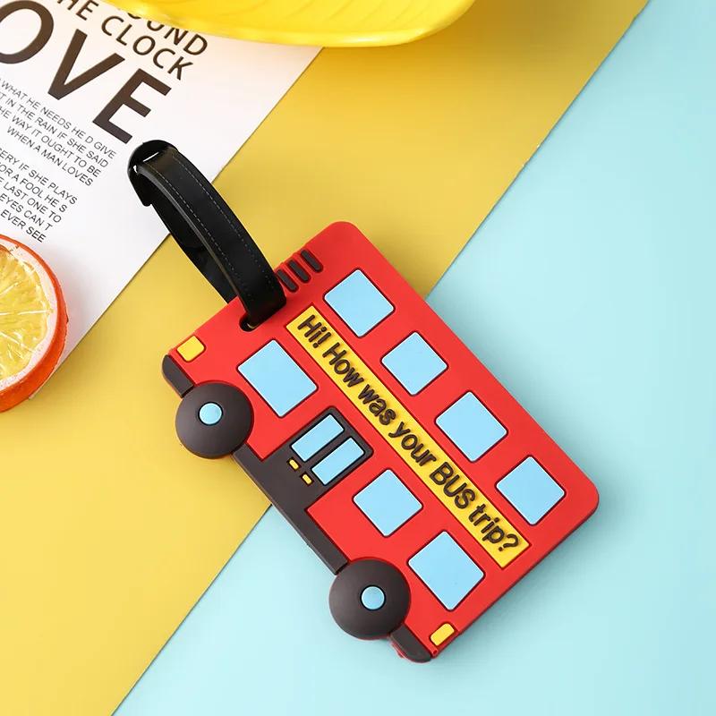 

Силиконовый Милый Мультяшный Бирка для Багажа Держатель Адреса для Дорожной Сумки Чемодана Узор Самолета Бирка для Багажа Дорожные Аксессуары красный