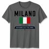 Milano Graphic Unisex Football T Shirt Casual White Soft Cotton Classic Top