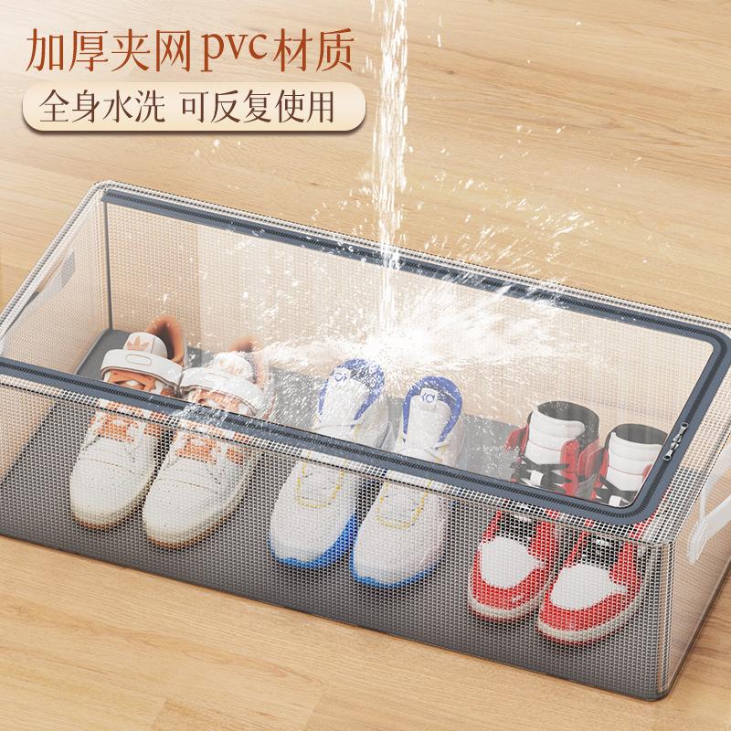 Faltbare Aufbewahrungsschuhbox Haushaltliche kostenlose Installation Schuhaufbewahrungsbox Transparente Schuh- und Schuhaufbewahrungsbox mit Deckel Staubdichte Schuhbox