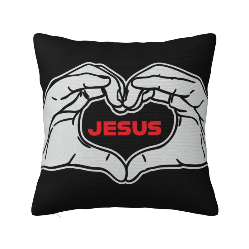 Jesus Saved My Life Cushion Covers Christian Religious Faith Velvet Luxury Pillows Decor Home