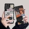 Case for Samsung Galaxy A71 A32 A53 A32 A51 A13 A21s A12 A50 A52 4G 5G A02s Celular Street Punk Design Black Original Fashion