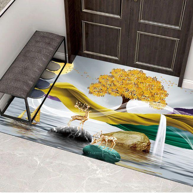 Entrance Mat Floor Mats Non-Slip Back Rubber Welcome Doormat Bathroom Kitchen Mat